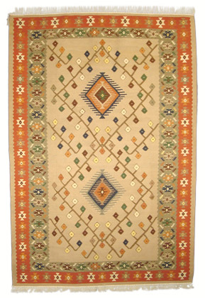 Kilim Rug: Anadol Wheels