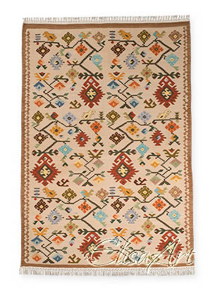 Handmade Kilim Rug: Autumn Vine
