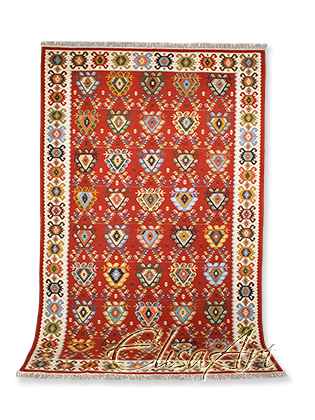 Handmade Kilim Rug: Cabbage