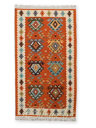 Handmade Kilim Rug: Cabbage