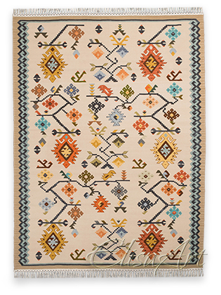 Handmade Kilim Rug: Autumn Vine