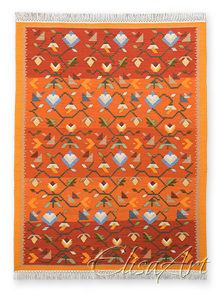 Handmade Kilim Rug: Spring Vine