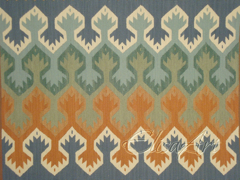 Handmade Kilim Rug: Tortoises