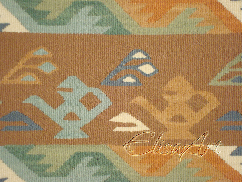 Handmade Kilim Rug: Tortoises