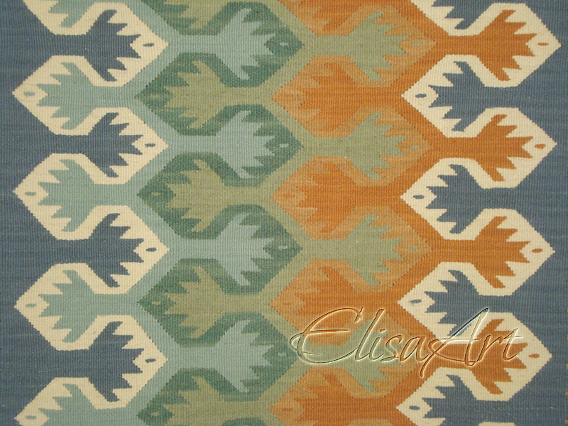 Handmade Kilim Rug: Tortoises