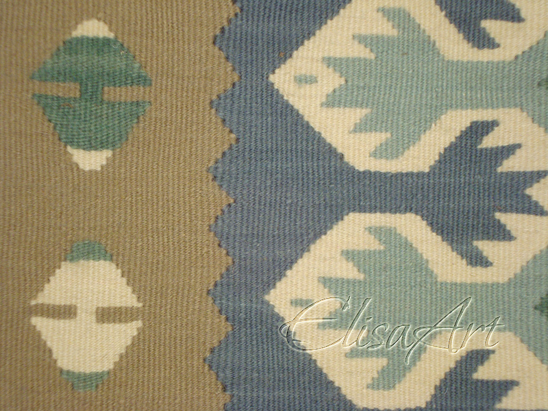 Handmade Kilim Rug: Tortoises