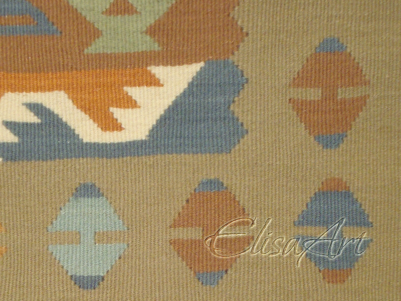 Handmade Kilim Rug: Tortoises