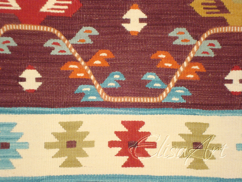Handmade Kilim Rug: Cabbage