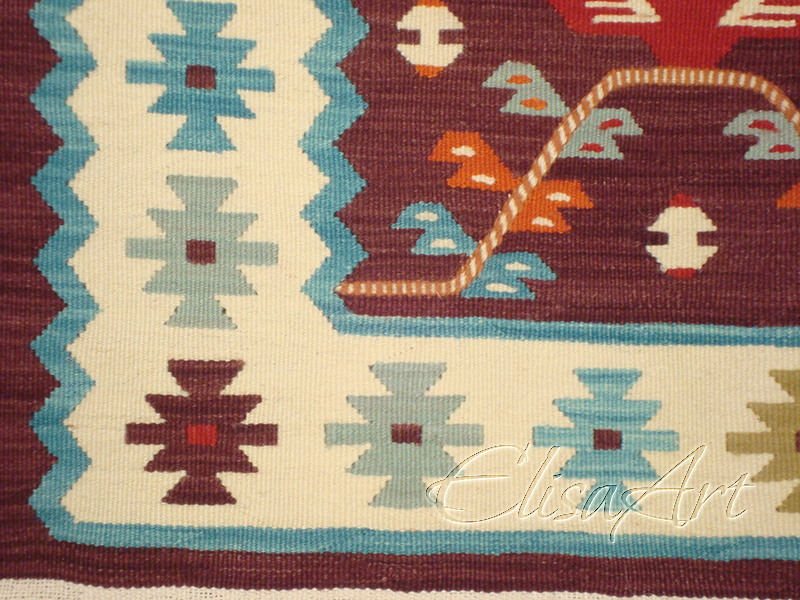 Handmade Kilim Rug: Cabbage