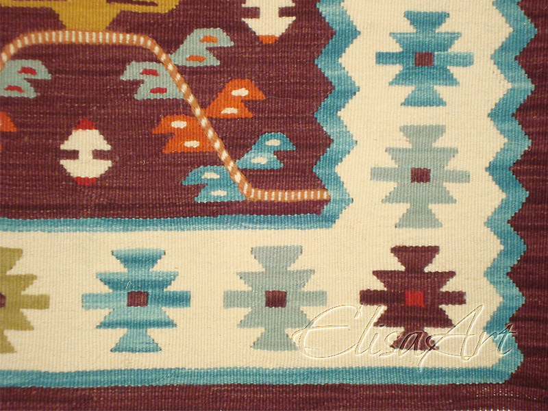 Handmade Kilim Rug: Cabbage