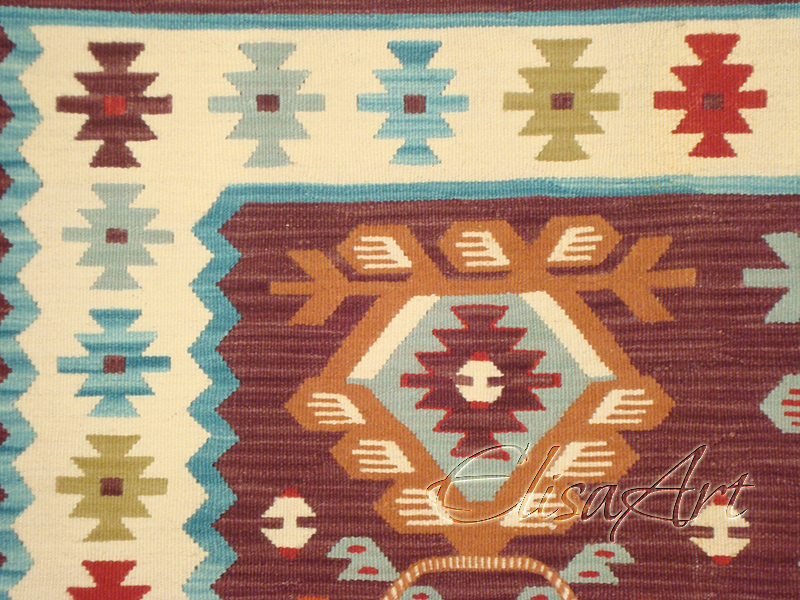 Handmade Kilim Rug: Cabbage