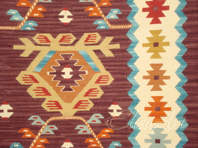 Handmade Kilim Rug: Cabbage