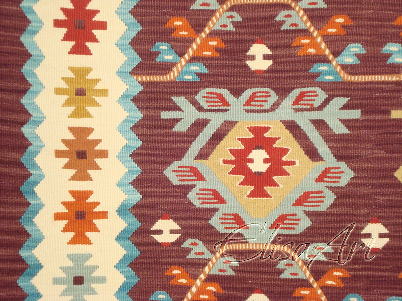 Handmade Kilim Rug: Cabbage