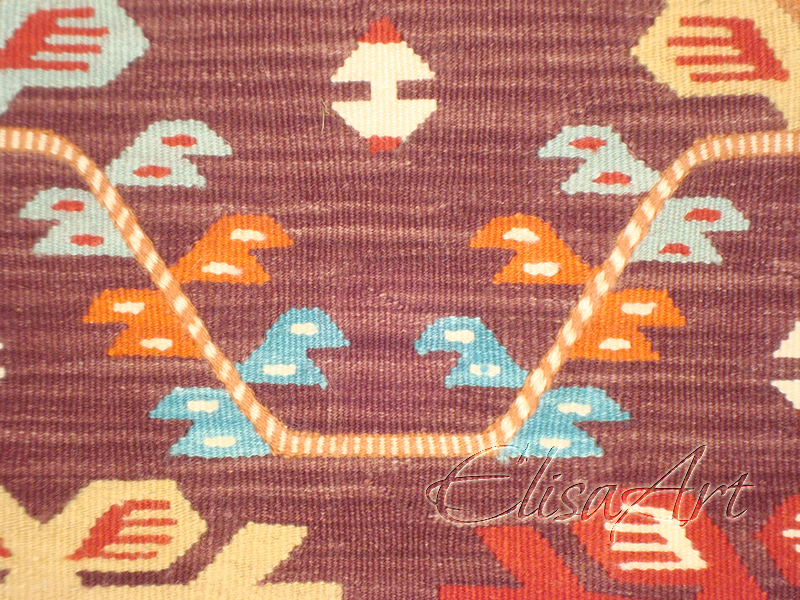 Handmade Kilim Rug: Cabbage