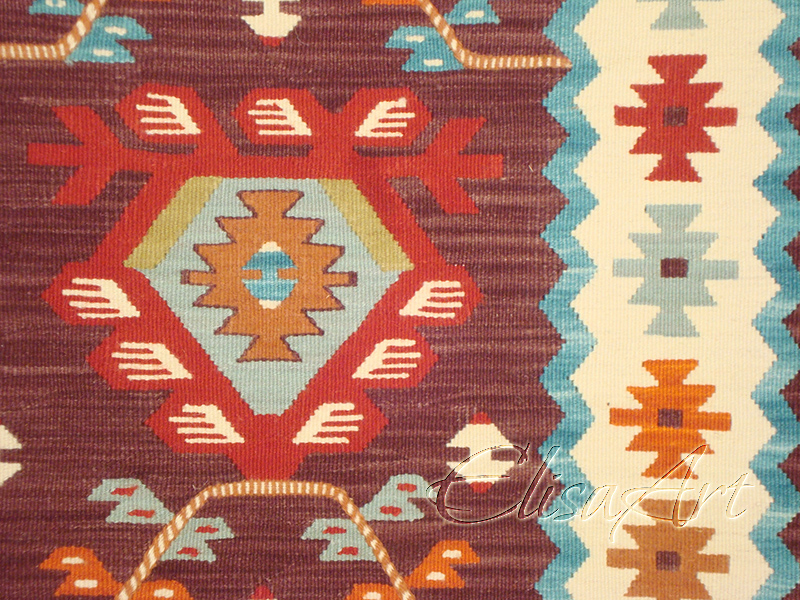 Handmade Kilim Rug: Cabbage