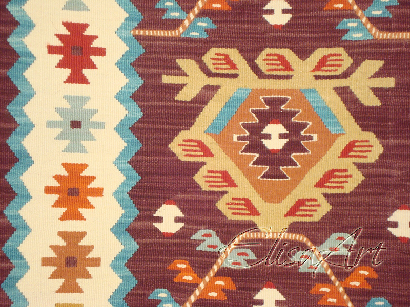 Handmade Kilim Rug: Cabbage