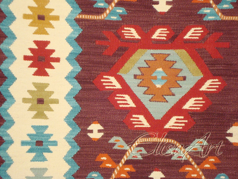 Handmade Kilim Rug: Cabbage