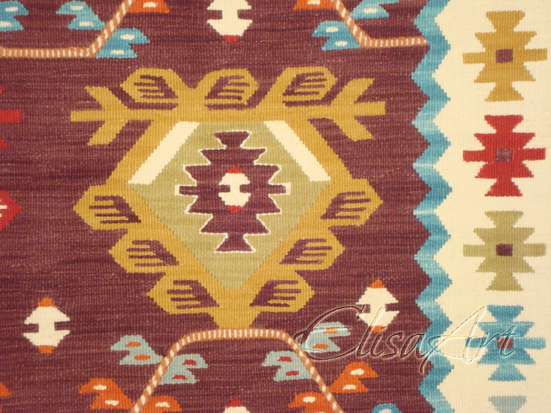 Handmade Kilim Rug: Cabbage