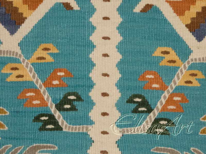 Handmade Kilim Rug: Birds