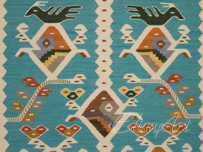 Handmade Kilim Rug: Birds